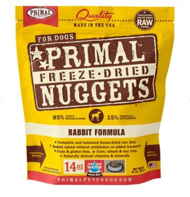 Primal Pet Foods Raw Canine Rabbit Freeze-Dried Formula 14oz